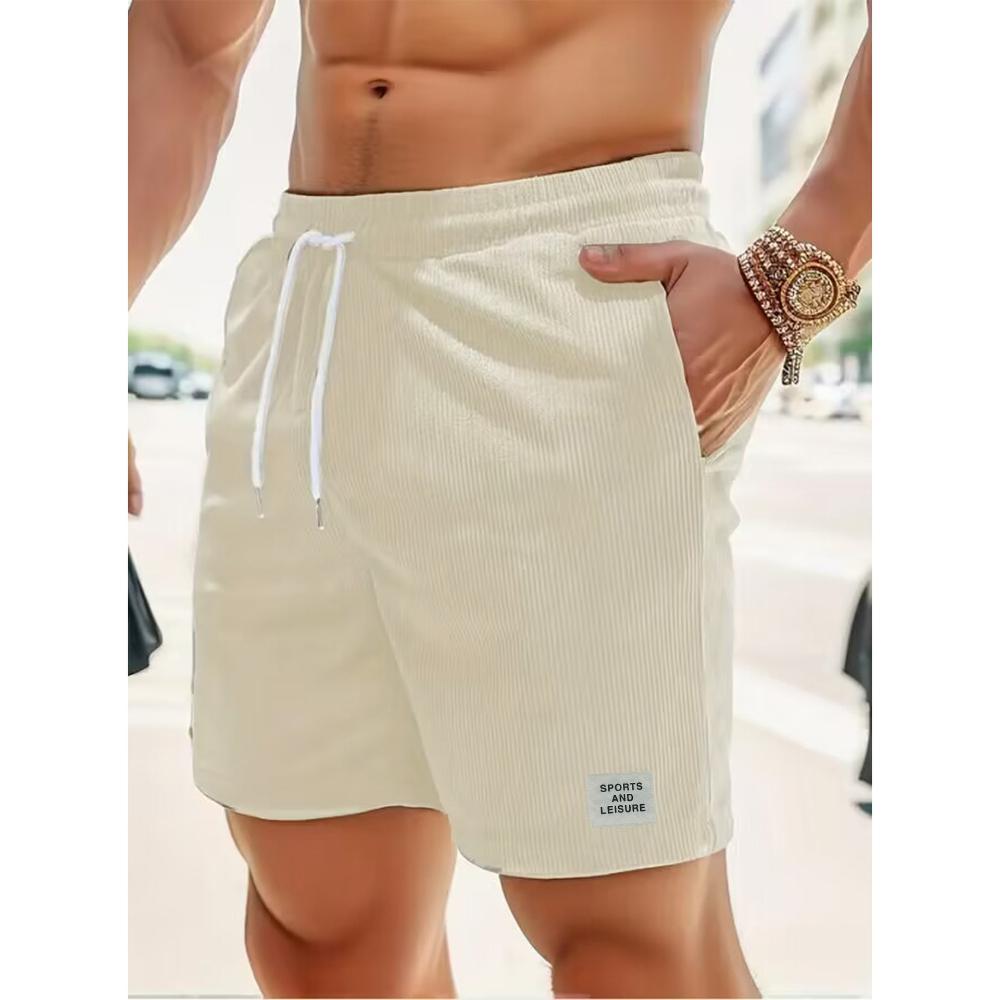King Billion Heren Casual Shorts Mannelijke Bench Korte Broek Trekkoord Ontwerp Klassieke Buitenkleding Comfortabele Effen Kleur Joggingbroek Hardlopen Sport US XXL beige
