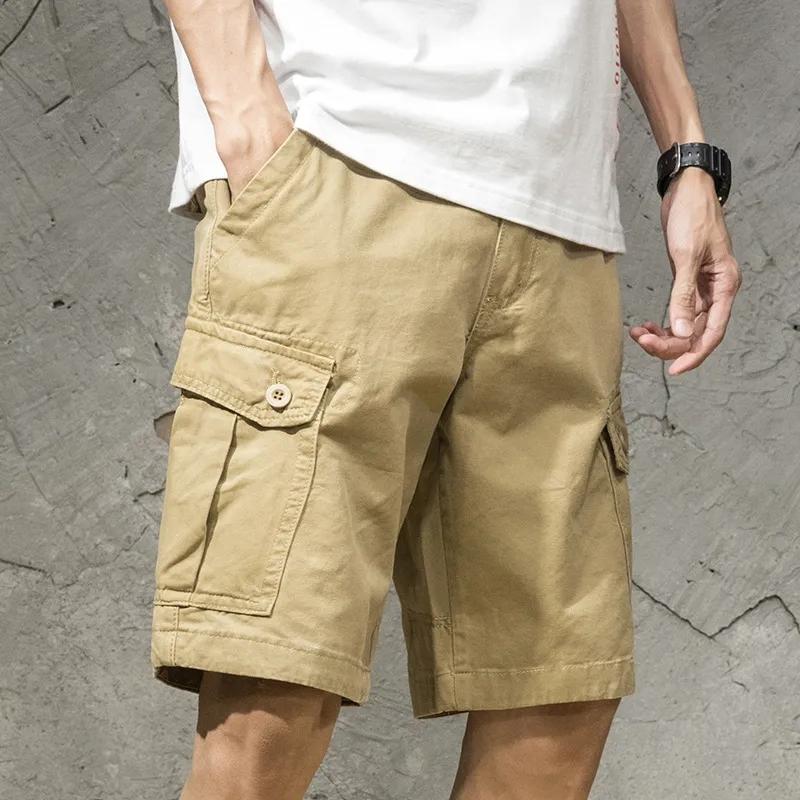 WTEMPO Cargo Shorts Heren Casual Losse Kwartbroek Zomer Dun 34 kaki