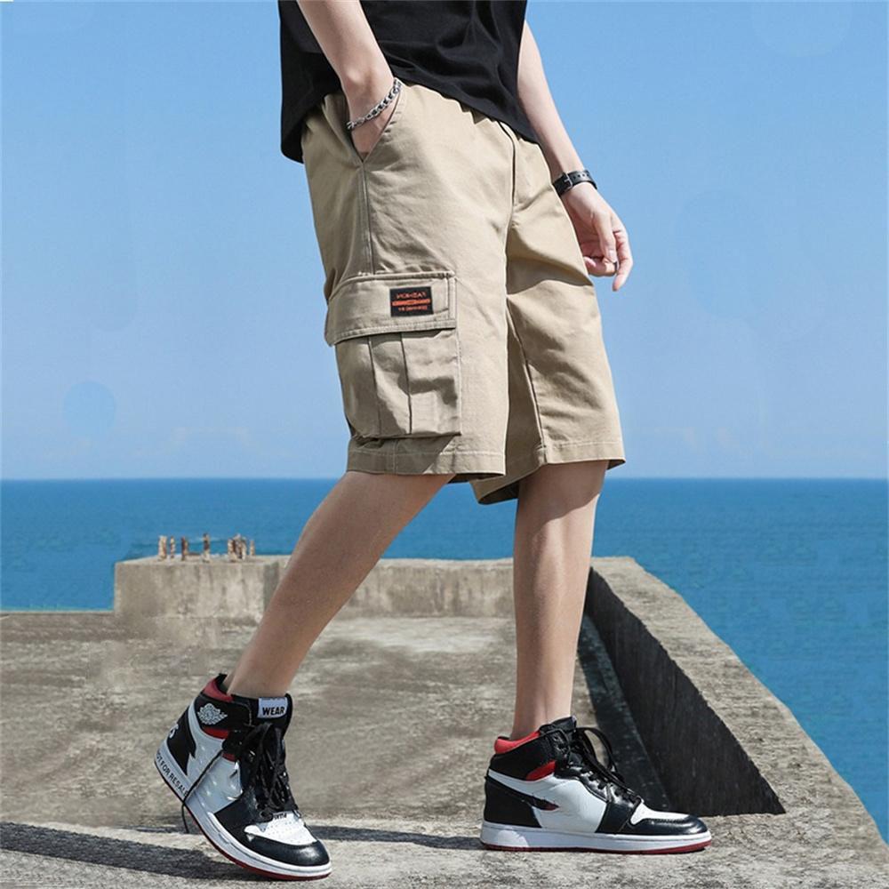 Milost M-5XL Heren Trend Cargo Shorts Heren Brief Print Zak Shorts Zomer Mode Casual Rechte Shorts Mannelijk Ropa Hombre XXXXL kaki