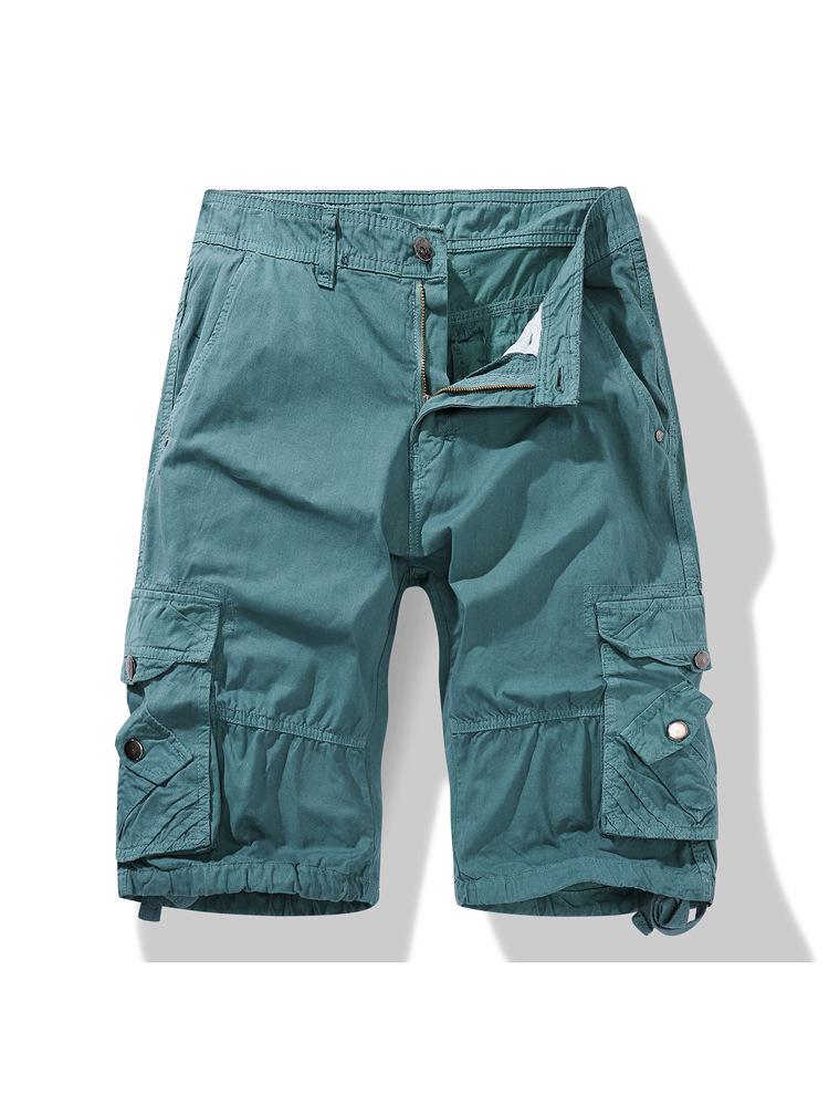 Super Select 2024 Heren Grote Maat Zomer Werk Shorts met Meerdere Zakken 42 blauw