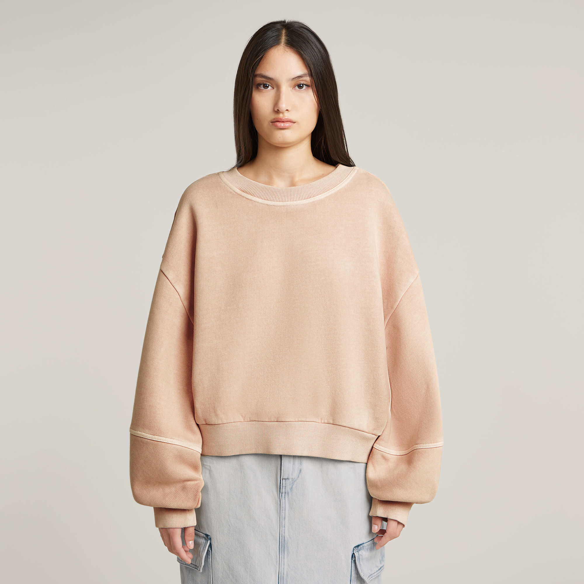 G-Star RAW Overdyed Big Sleeve Sweater - Roze - Dames