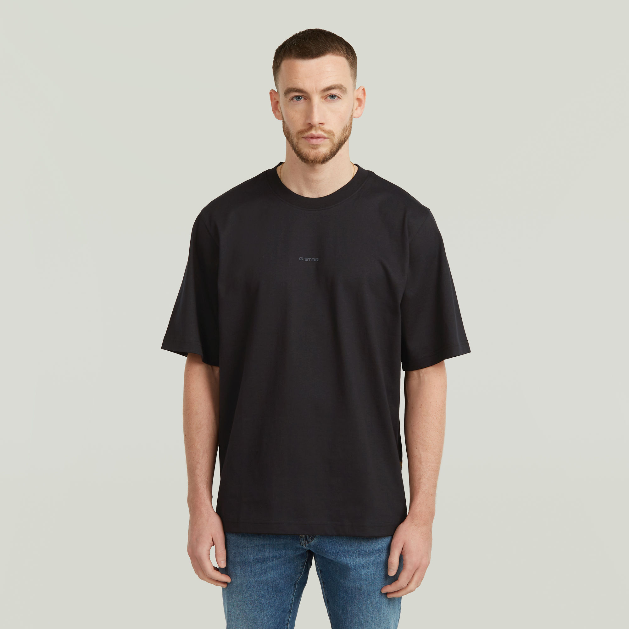 G-Star RAW Center Chest Logo Loose Boxy T-Shirt - Zwart - Heren