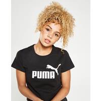 Puma T-Shirt "Essentials Logo Tee", Rundhals, Kurzarm, uni, für Damen, schwarz, XS, XS