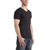 Garage T-Shirt V-neck Slimfit Black Stretch (art 0202)