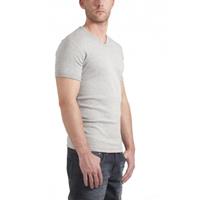 Garage Stretch Basic T-Shirt Grau V-Ausschnitt - GrÃ¶ÃŸe L