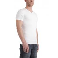 Garage Stretch Basic T-Shirt WeiÃŸ V-Ausschnitt - GrÃ¶ÃŸe 3XL