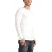 Garage T-shirt round neck longsleeve semi bodyfit white ( art 0303)