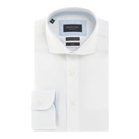 Profuomo Wit strijkvrij slim fit overhemd