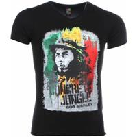Mascherano T-shirt Korte Mouw T-shirt - Bob Marley Concrete Jungle Print