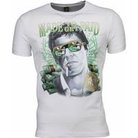 Mascherano T-shirt Korte Mouw T-shirt - Scarface Made To Get Paid Print