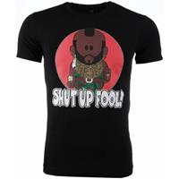 Local Fanatic T-shirt Korte Mouw  Ateam Mr.T Shut Up Fool Print