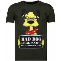Local Fanatic T-shirt Korte Mouw Bad Dog - Rhinestone T-shirt