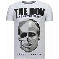 Local Fanatic T-shirt Korte Mouw The Don Skull - Rhinestone T-shirt