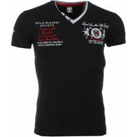 David Mello T-shirt Korte Mouw Italiaanse T-shirt - Korte Mouwen Heren - Borduur Polo Players