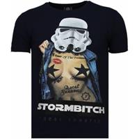 Local Fanatic T-shirt Korte Mouw Stormbitch - Rhinestone T-shirt