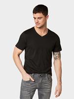TOM TAILOR T-shirt in een dubbelverpakking, Mannen, zwart, Größe S