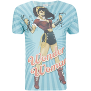 Geek Clothing DC Comics Herren Bombshell Wonder Women T-Shirt - Blau  Blau