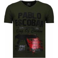 Local Fanatic T-shirt Korte Mouw  Pablo Escobar Narcos Rhinestone