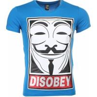 Mascherano T-shirt Korte Mouw T-shirt - Anonymous Disobey Print