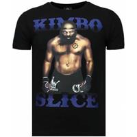 Local Fanatic Kimbo Slice - Rhinestone T-shirt - Zwart
