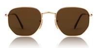 Ray-Ban Ray Ban Hexagonal flat lenses Uniseks Sunglasses Gläser: Bruin Polarisierte, - RB3548N 001/57 51-21