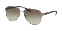 Prada sport zonnebril PS54TS 5AV1X1 Gunmetal Green Gradiënt | Sunglasses