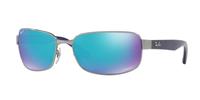 Ray-Ban Chromance RB3566CH Heren - Rechthoekig Grijs Spiegel glazen