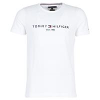 Tommy Hilfiger T-shirt met geborduurd vlaglogo in wit