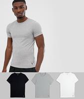 Polo Ralph Lauren  T-Shirt WHITE/BLACK/ANDOVER HTHR pack de "
