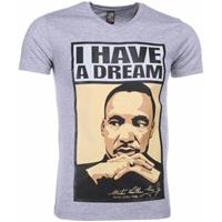 Mascherano T-shirt Korte Mouw T-shirt - Martin Luther King I Have A Dream Print