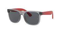 Ray-Ban Junior Ray Ban Rj9069s Uniseks Sunglasses Gläser: Grijs, Frame: Rubber red - RJ9069S 705987 48-16