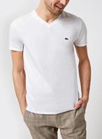 Lacoste Herren-Shirt aus Pima-Baumwolljersey mit V-Ausschnitt - Weiß 