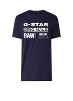 G-Star Raw T-Shirt Navyet Witte Opdruk 
