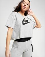 Nike T-Shirt "Essential", cropped, Baumwolle, für Damen, grau meliert, XS