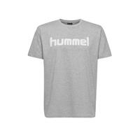 hummel hmlGO Baumwoll Logo T-Shirt kurzarm grey melange