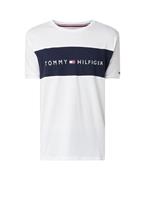 Tommy Hilfiger Schlafshirt, Baumwolle, Marken-Schriftzug, für Herren, weiß