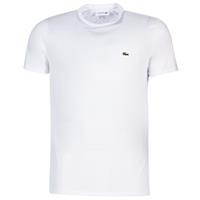 Lacoste Herren-Rundhals-Shirt aus Pima-Baumwolljersey - Weiß 