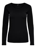 ONLY Rundhals T-Shirt schwarz Damen 