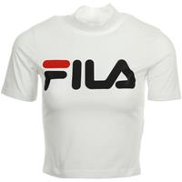 Fila T-Shirt, Stehkragen, Logo-Print, für Damen, weiß, M