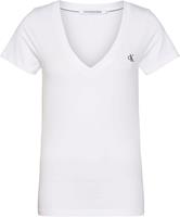Witte Calvin Klein T-shirt Ck Embroidery Stretch