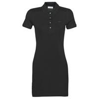 Lacoste Damen Polokleid aus Stretch-Baumwoll-Piqué - Schwarz 