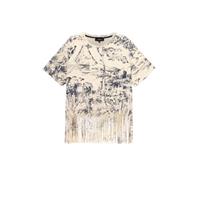 Desigual T-Shirt "Isla", Kurzarm, Hawaii-Print, für Damen, weiß