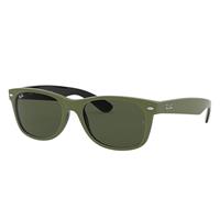 Ray-ban zonnebril nieuwe wayfarer 2132 646531 Rubber militair groen op zwart groen G-15
