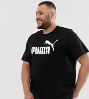 Puma: Leichtes Kurzarmshirt mit Logo-Print Schwarz