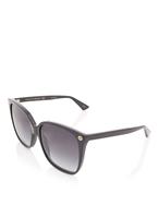 GUCCI GG0022S | Damen-Sonnenbrille | Eckig | Fassung: Kunststoff Schwarz | Glasfarbe: Grau