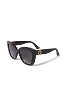 guccieyewear Gucci Eyewear Sonnenbrillen für Frauen GG0327S 001 Black Grey