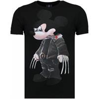 Local Fanatic T-shirt Korte Mouw  Bad Mouse - Rhinestone T-shirt -