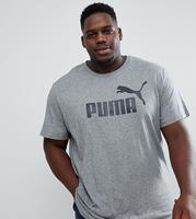 Puma T-Shirt "Essentials Logo", Baumwolle, für Herren, Grau, 4XL