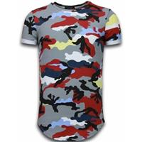 Tony Backer T-shirt Korte Mouw  Known Camouflage Long Fi Army