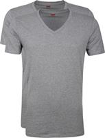 Levi's T-Shirt V-Hals Grijs 2-Pack
